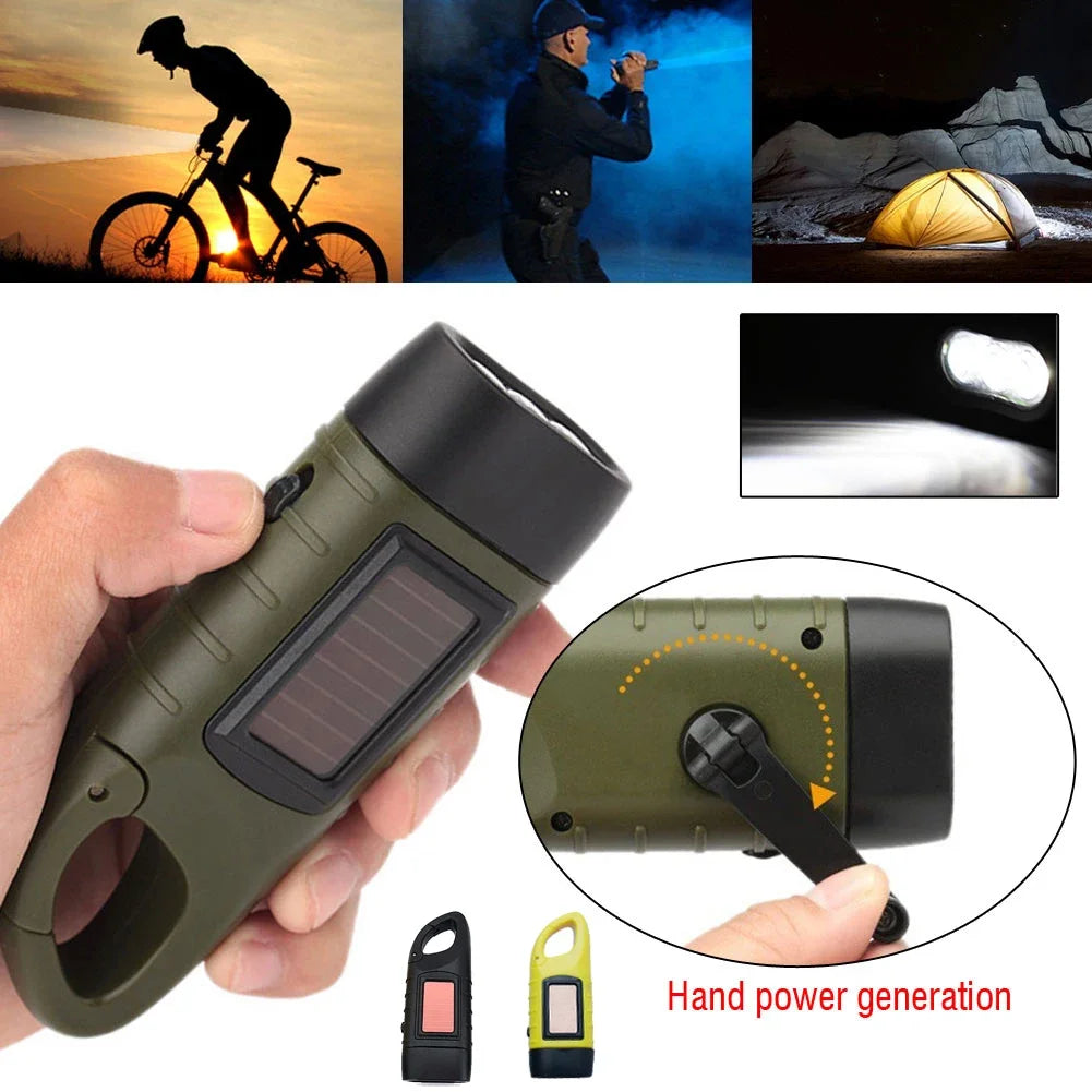 Waterproof Portable Solar LED Flashlight