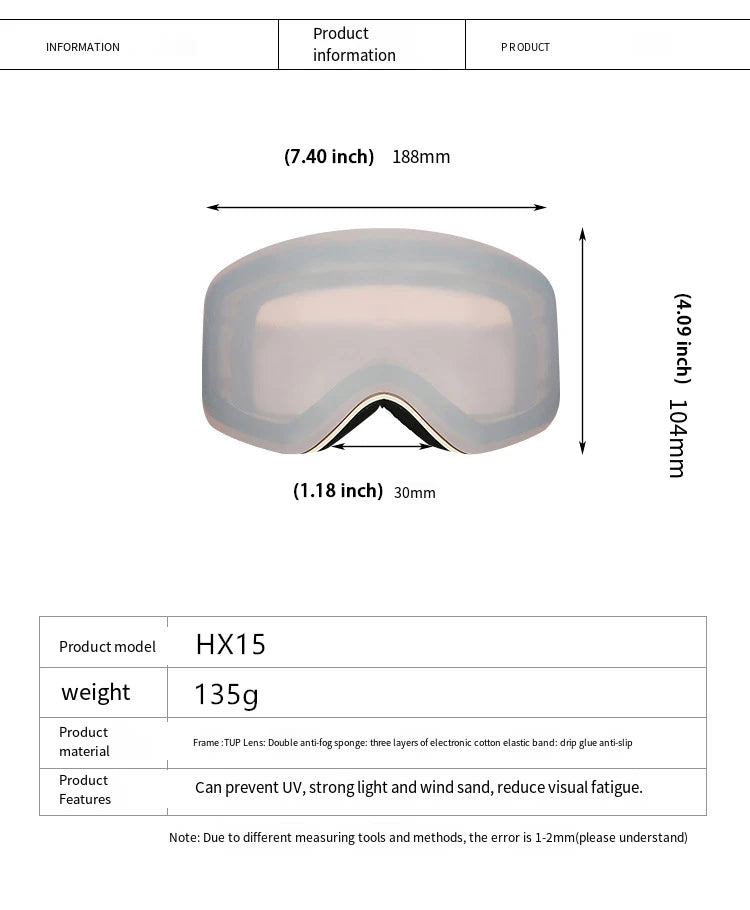 Borderless Pro Ski Goggles