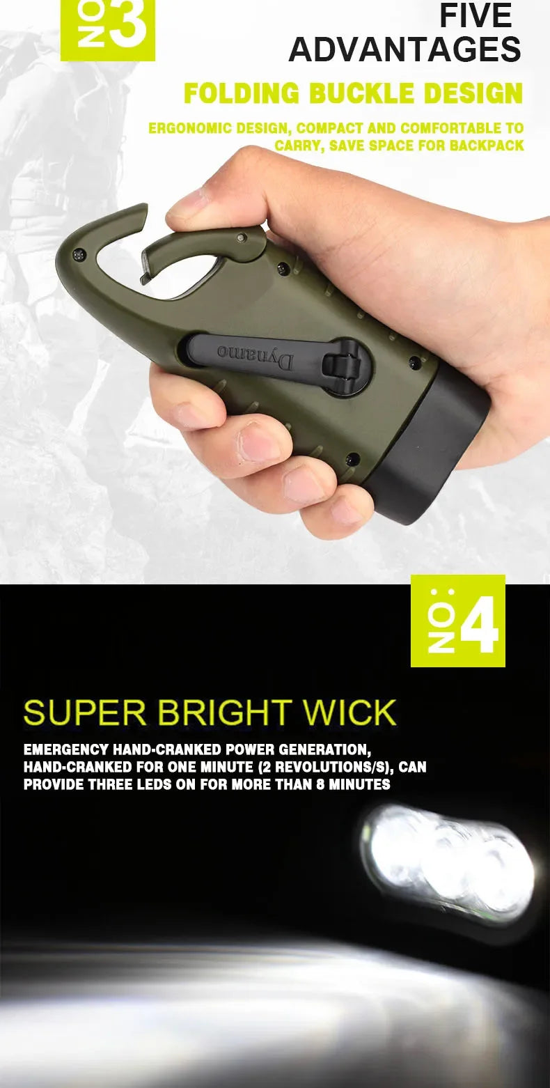 Waterproof Portable Solar LED Flashlight