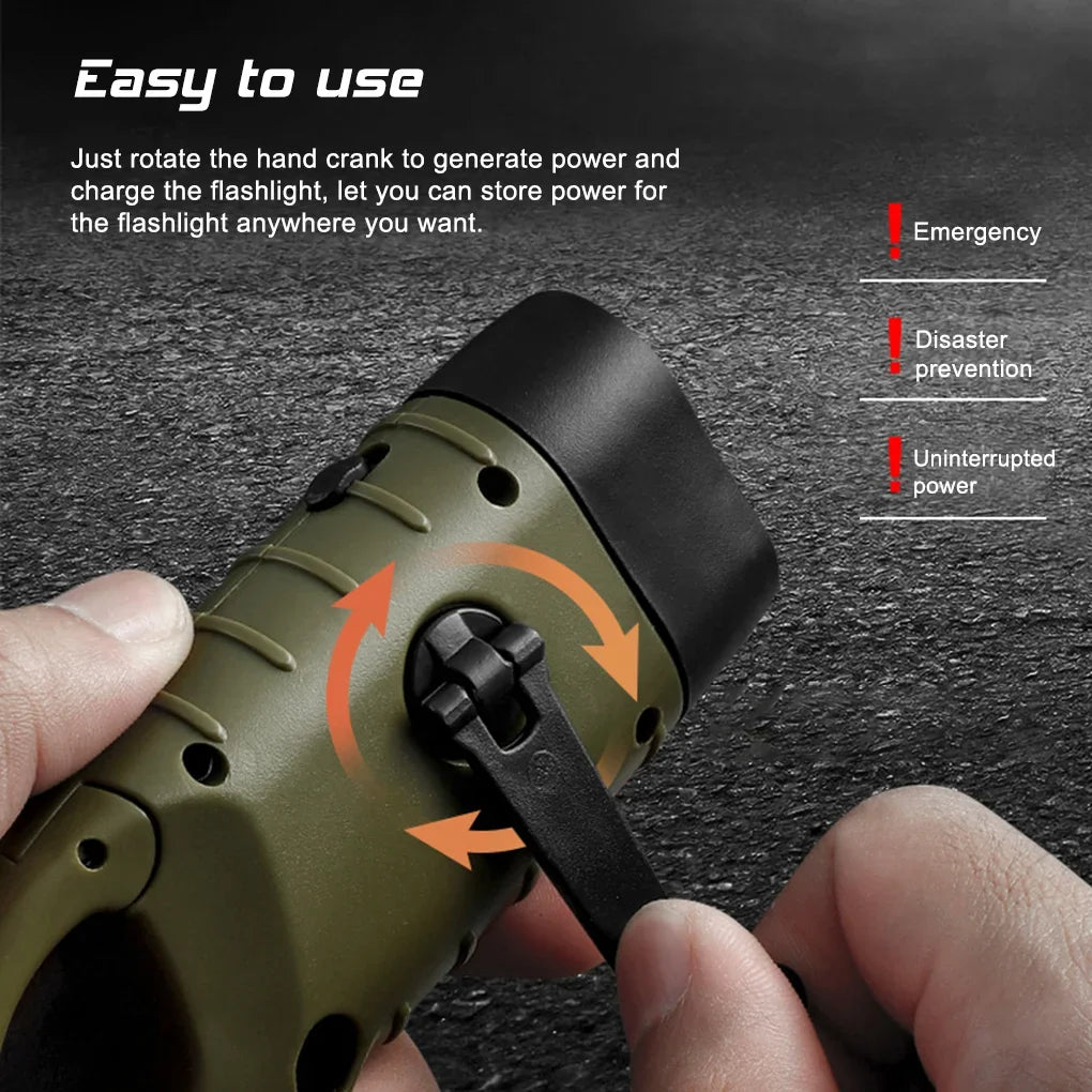 Waterproof Portable Solar LED Flashlight