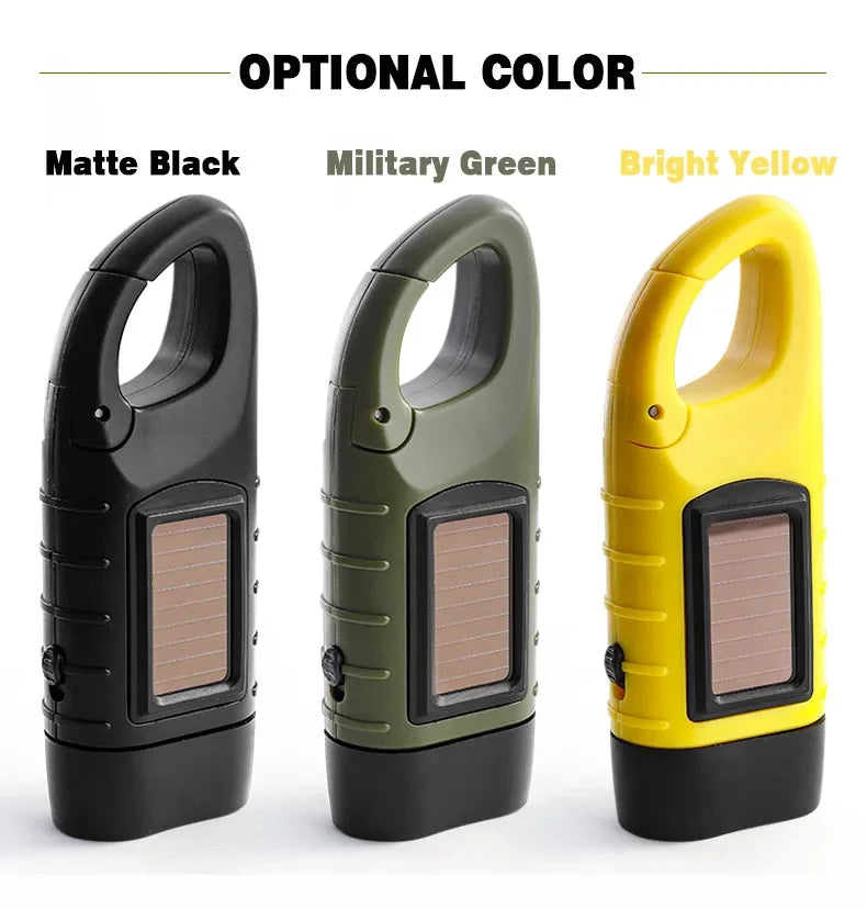 Waterproof Portable Solar LED Flashlight