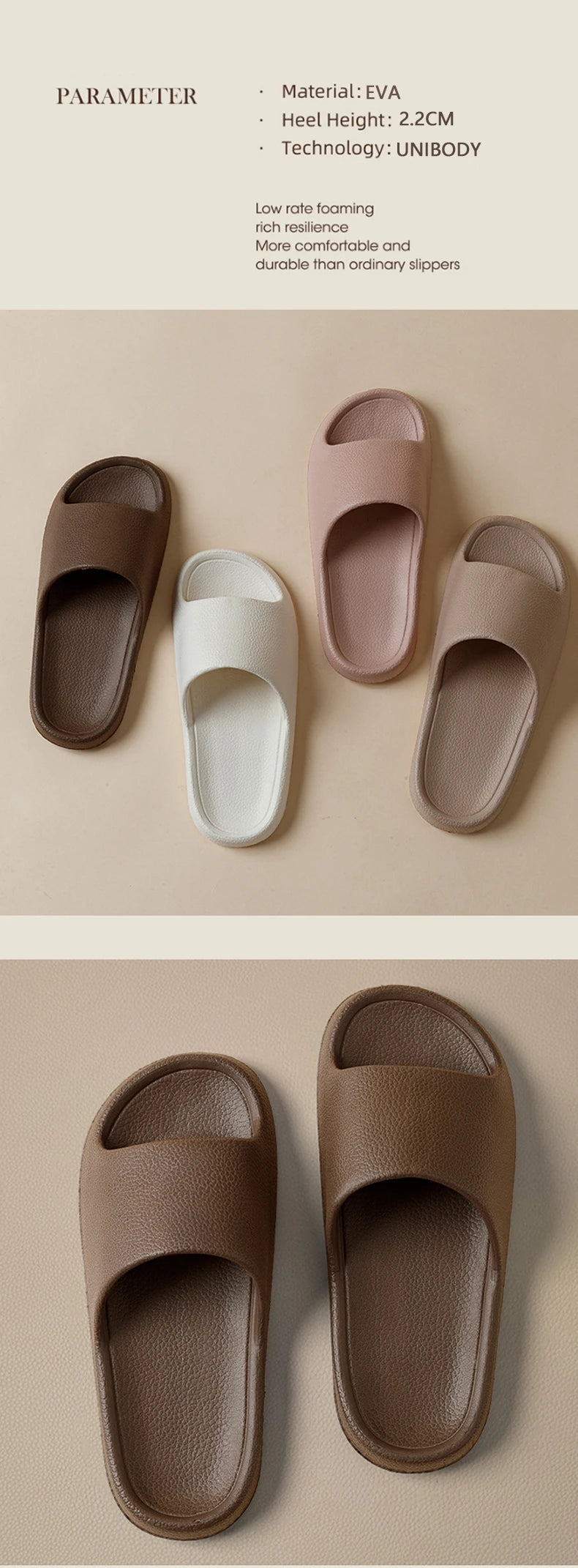 Plain One Strap Slides