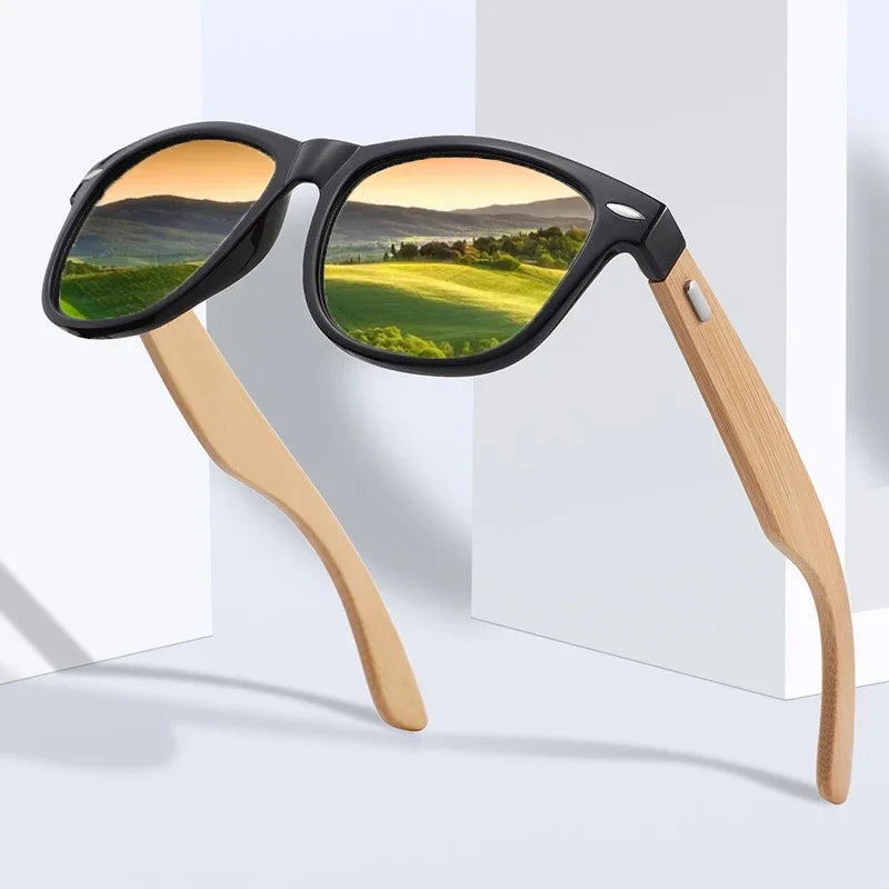 Wooden Framed UV Sunglasses