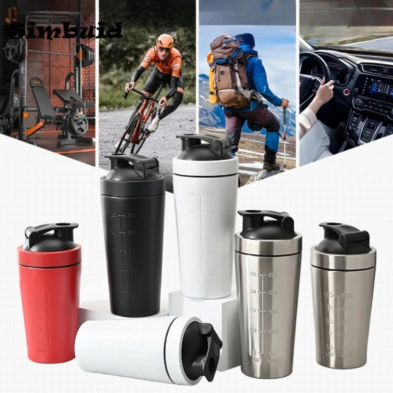 Stainless Steel Protein Powder Shaker Bottle