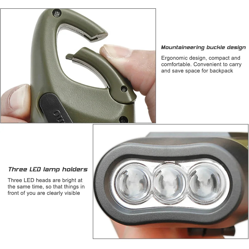 Waterproof Portable Solar LED Flashlight